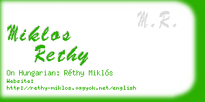 miklos rethy business card